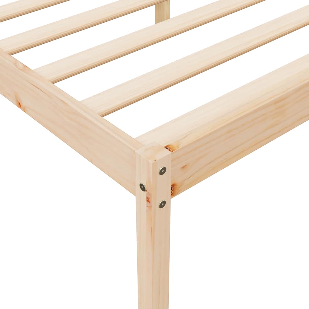 seniorseng 135x190 cm dobbeltseng massivt fyrretræ