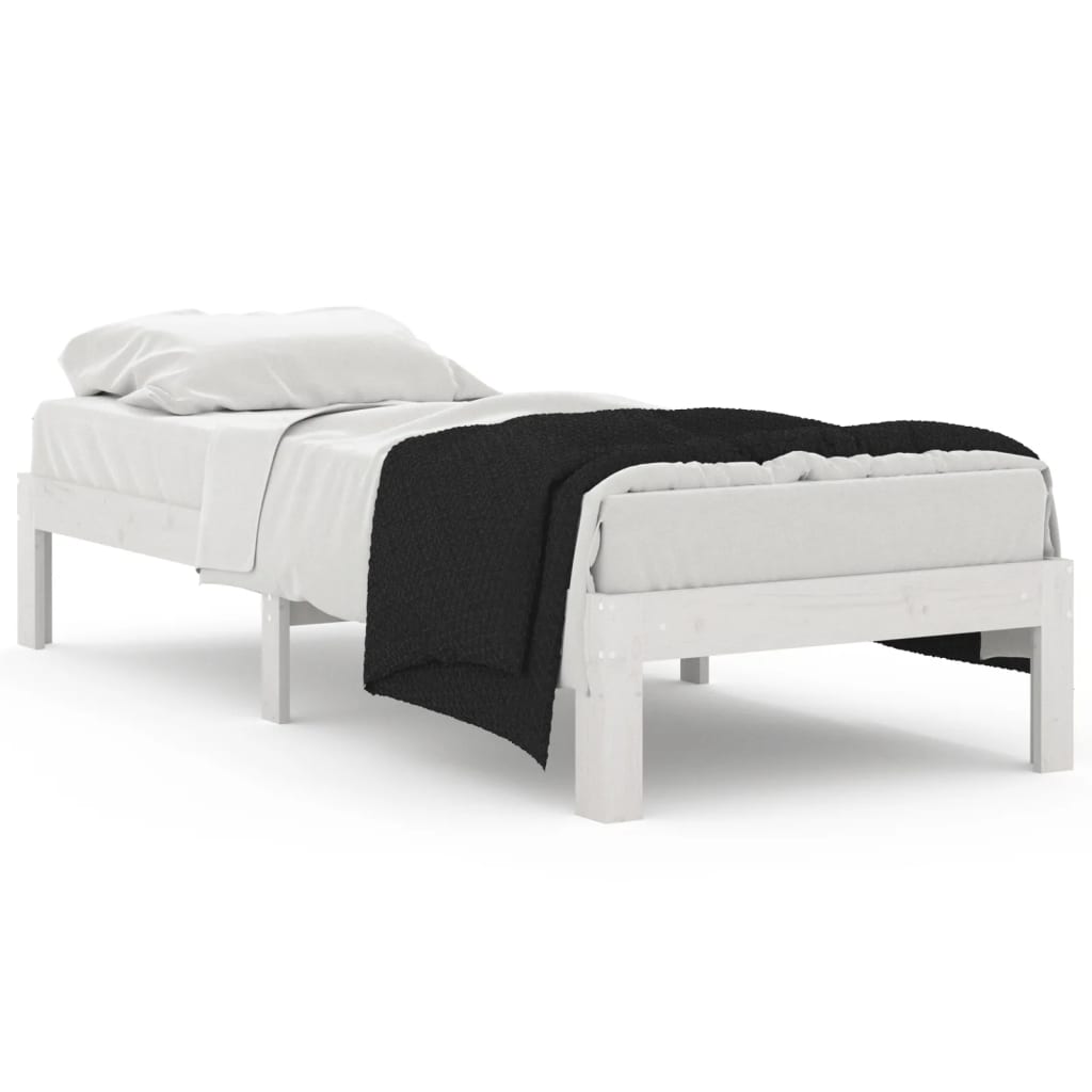 sengeramme 75x190 cm Small Single massivt træ hvid