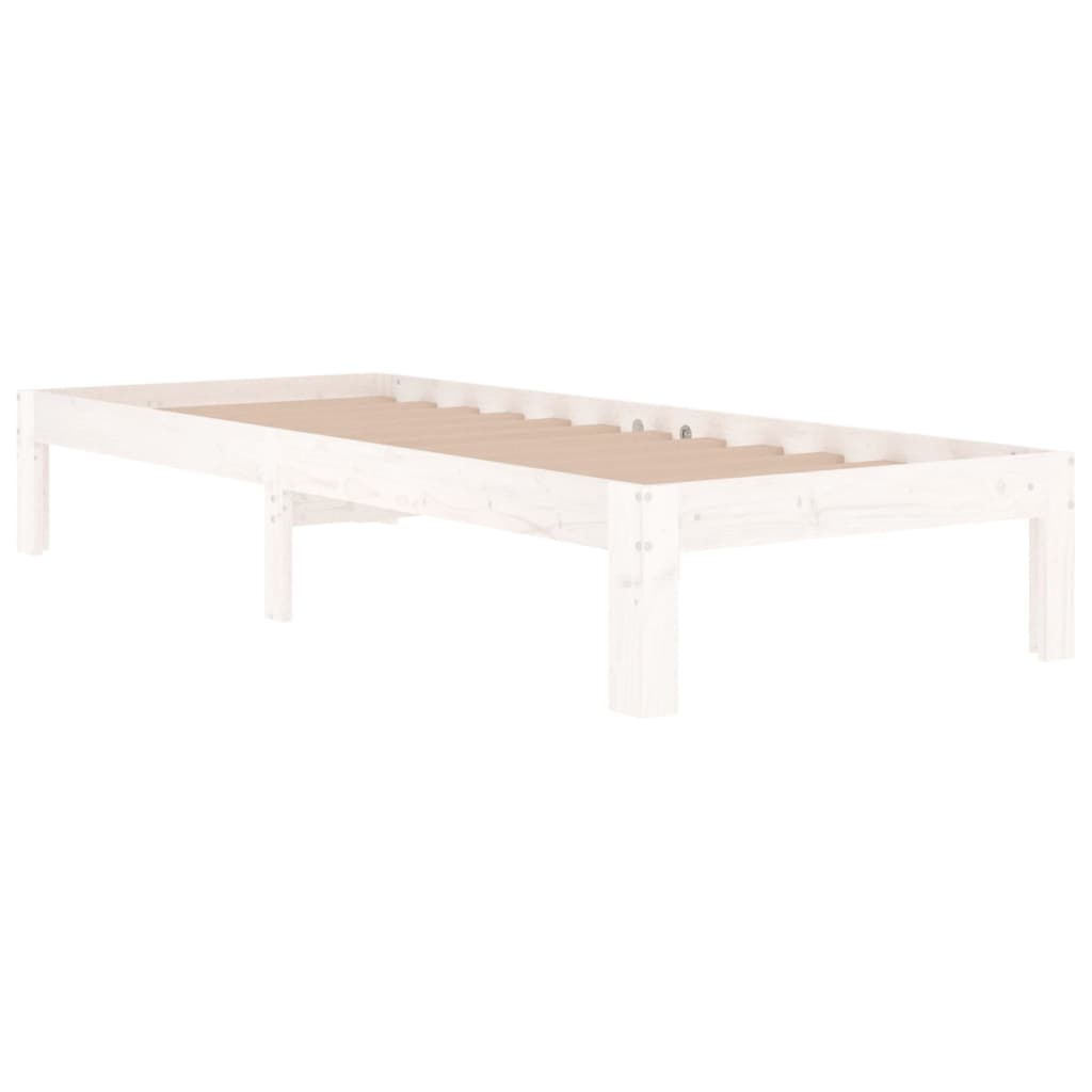 sengeramme 75x190 cm Small Single massivt træ hvid