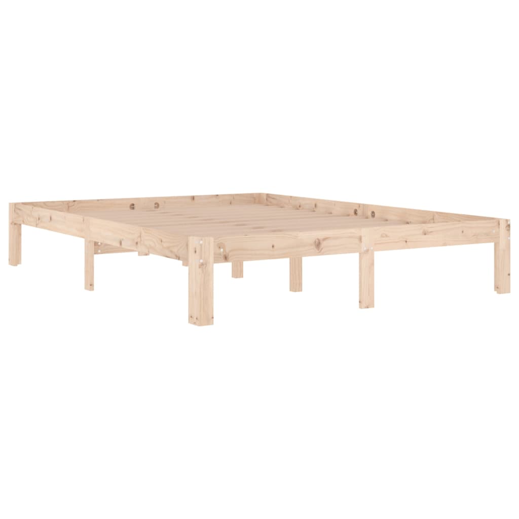 sengeramme 140x190 cm massivt fyrretræ