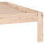 sengeramme 140x190 cm massivt fyrretræ
