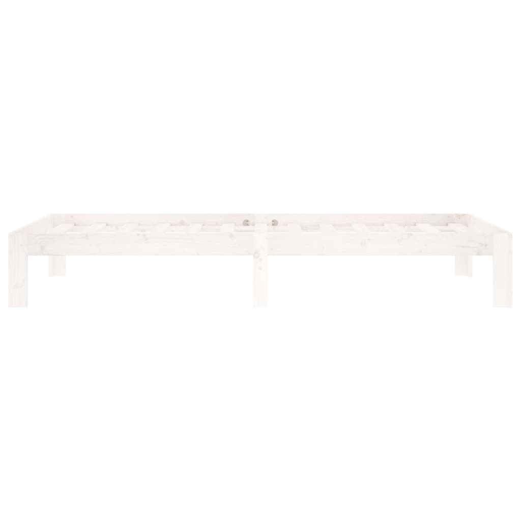 sengeramme 90x200 cm massivt fyrretræ hvid