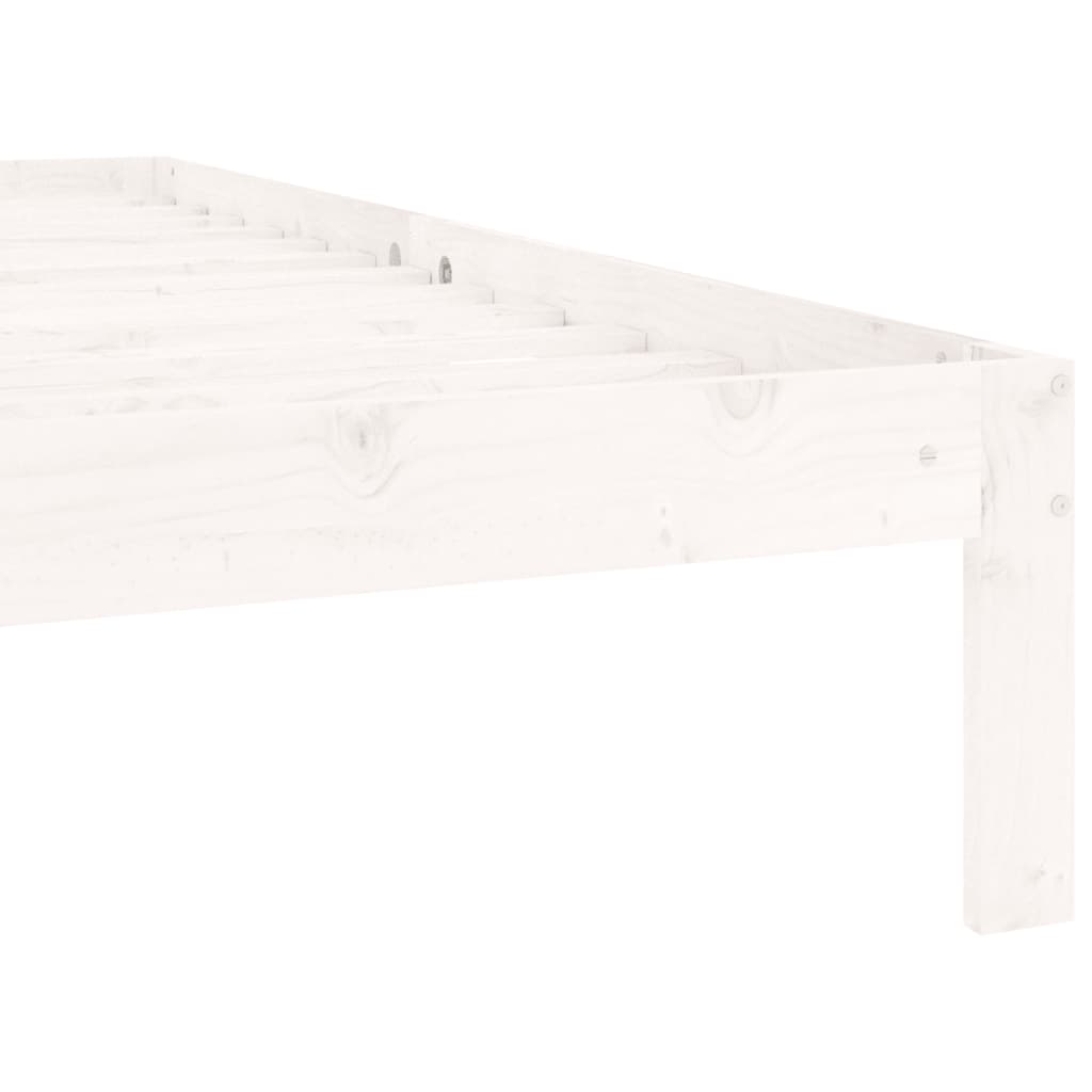sengeramme 90x200 cm massivt fyrretræ hvid