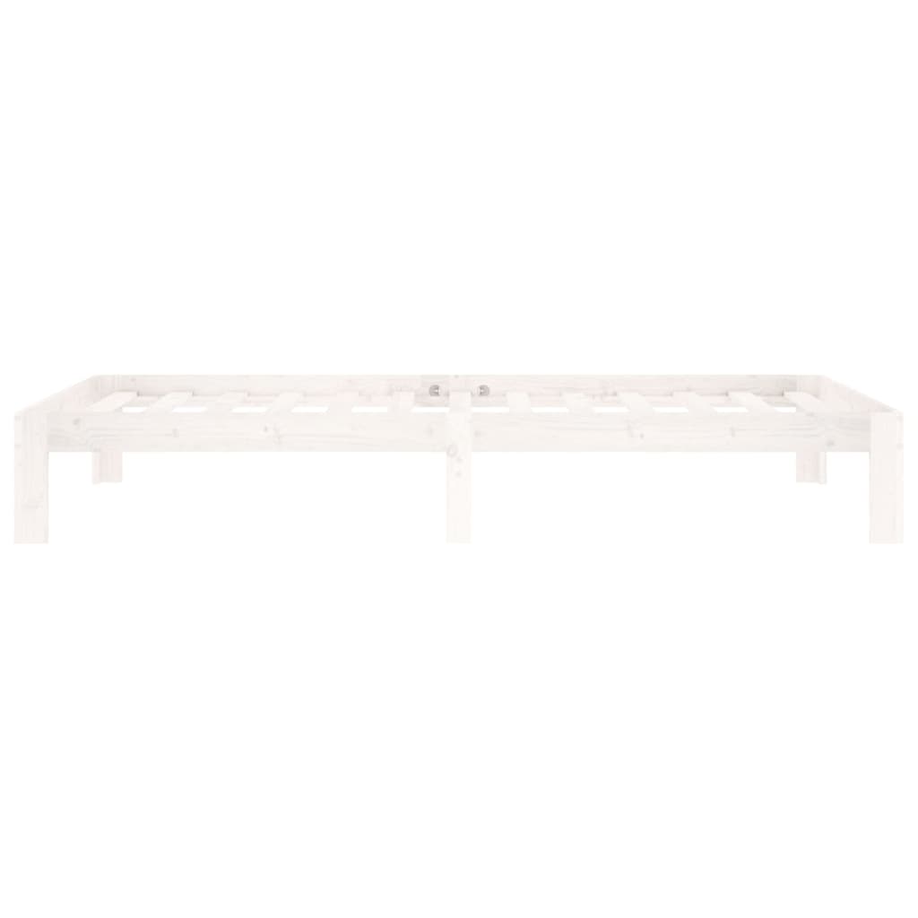 sengeramme 100x200 cm massivt fyrretræ hvid