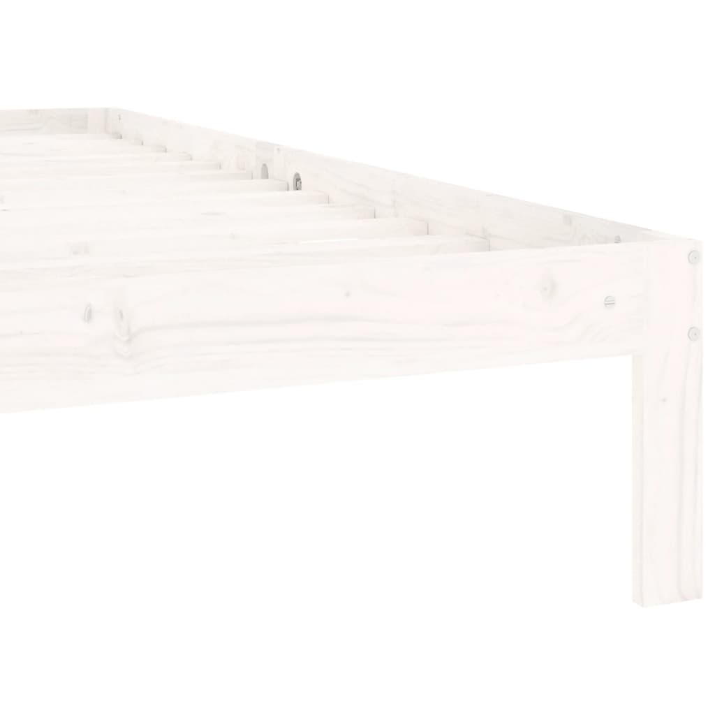 sengeramme 100x200 cm massivt fyrretræ hvid