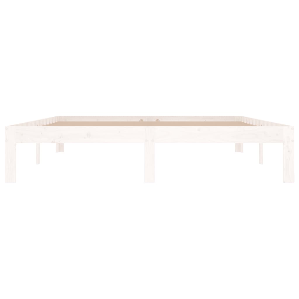 sengeramme 150x200 cm King Size massivt fyrretræ hvid