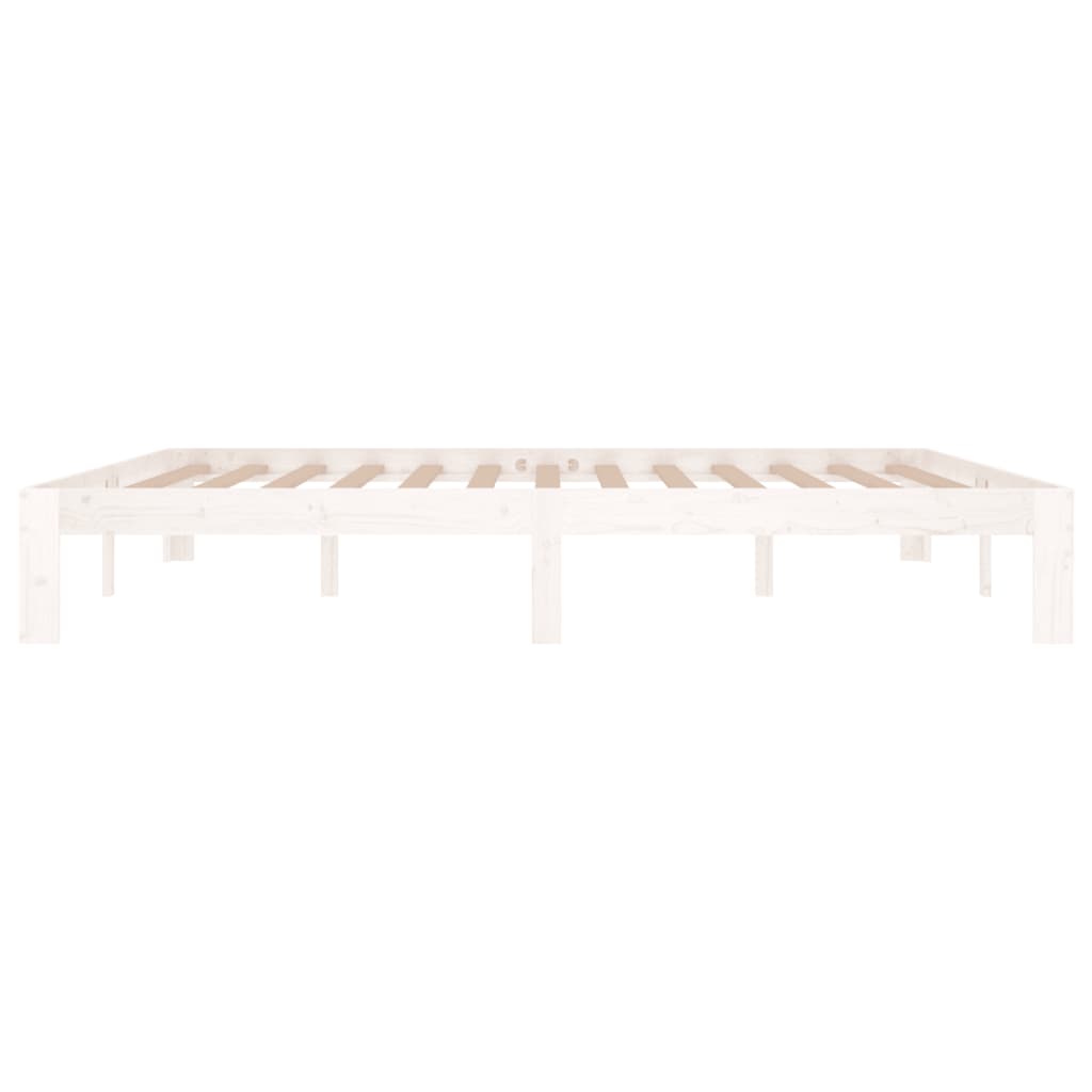 sengestel 180x200 cm Super King massivt fyrretræ hvid
