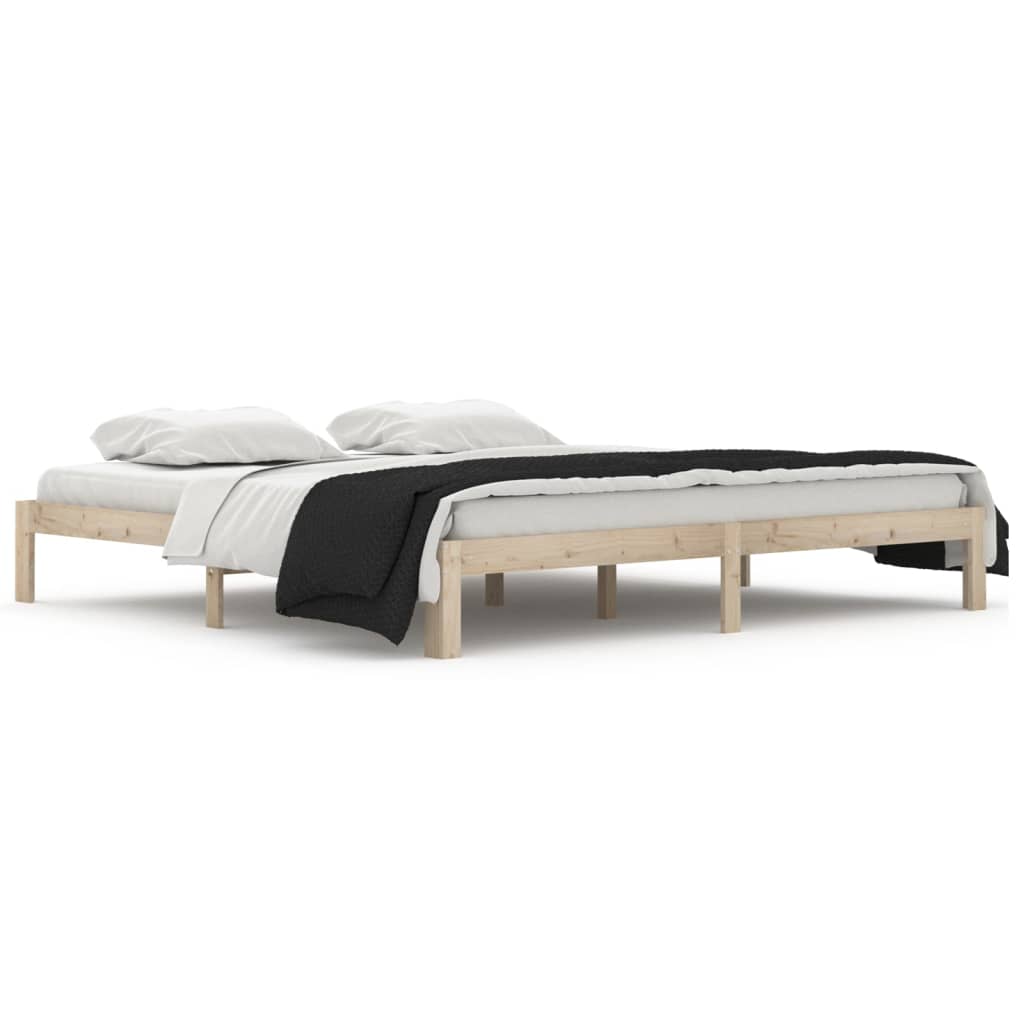 sengeramme 200x200 cm massivt fyrretræ