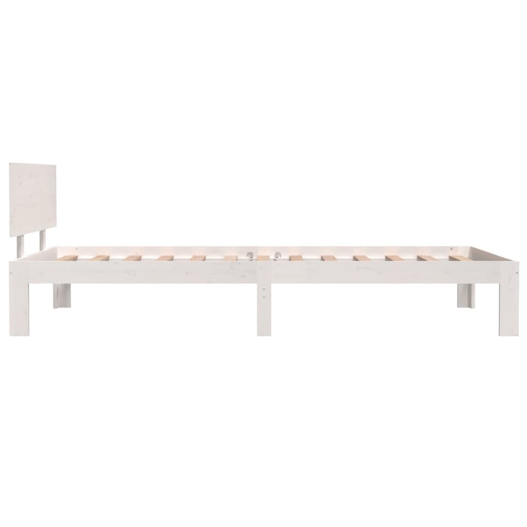 sengeramme 100x200 cm massivt fyrretræ hvid