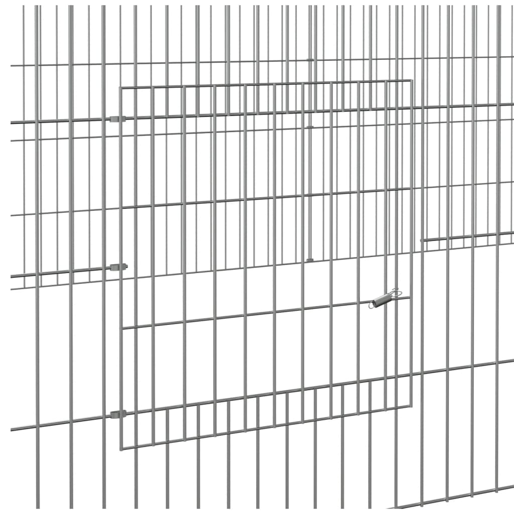 5-panels kaninbur 541x109x54 cm galvaniseret jern