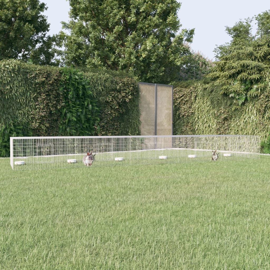 5-panels kaninbur 541x109x54 cm galvaniseret jern