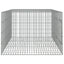 3-panels kaninbur 163x79x54 cm galvaniseret jern