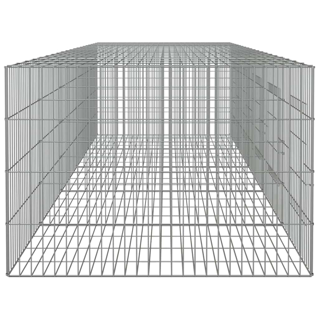 5-panels kaninbur 273x79x54 cm galvaniseret jern