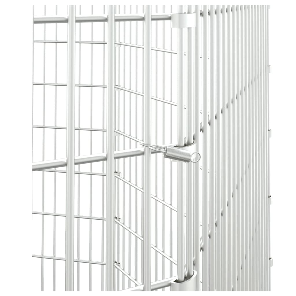 indhegning til fritgående dyr med 8 paneler, 54x100 cm, galvaniseret jern