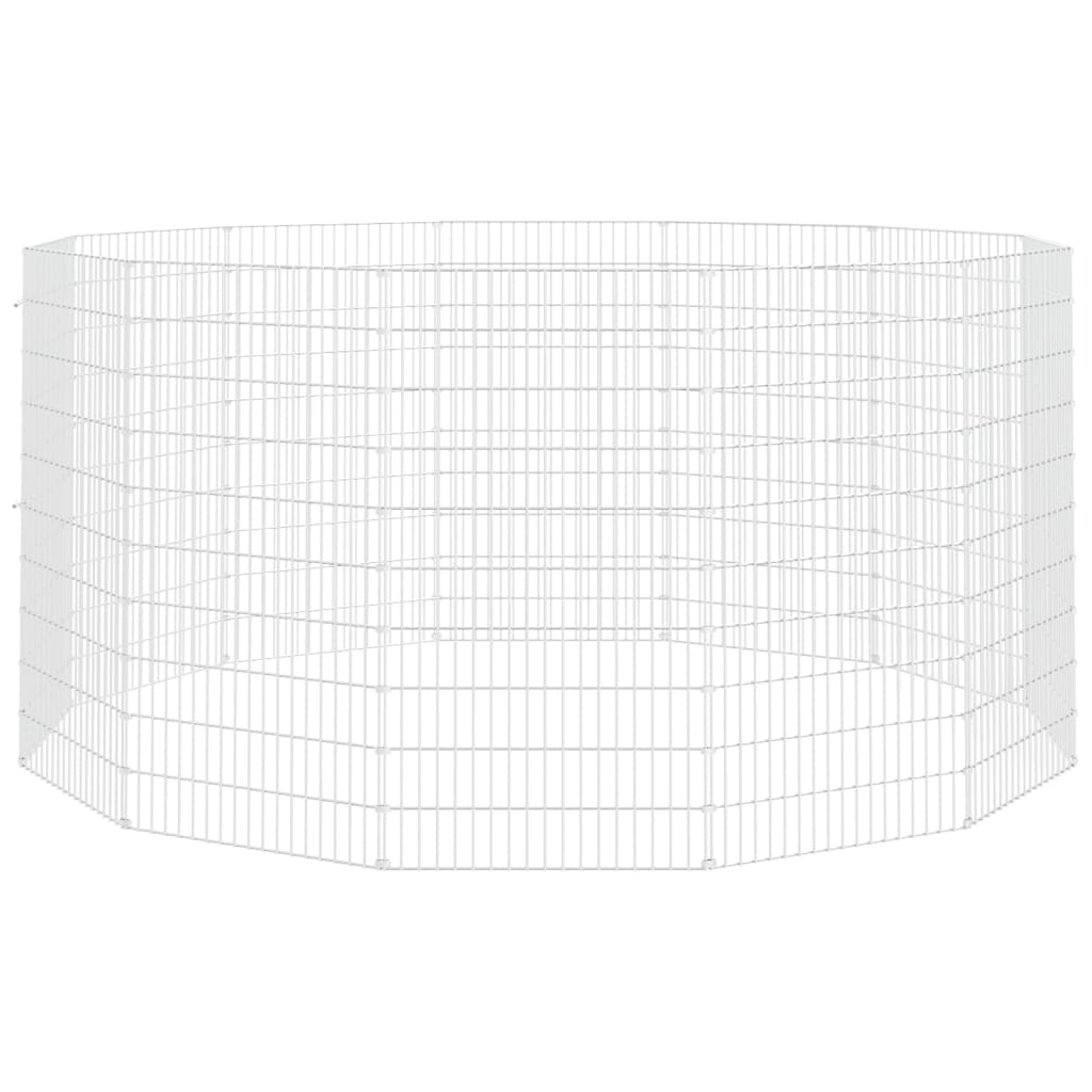 indhegning til fritgående dyr med 12 paneler, 54x100 cm, galvaniseret jern