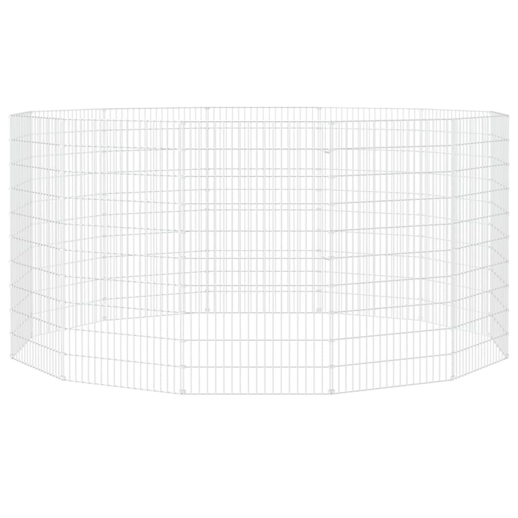 indhegning til fritgående dyr med 12 paneler, 54x100 cm, galvaniseret jern