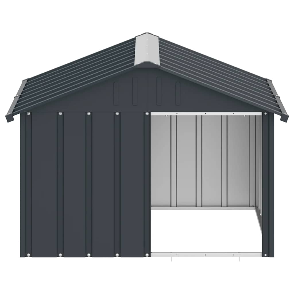 hundehus 116,5x103x81,5 cm galvaniseret stål antracitgrå
