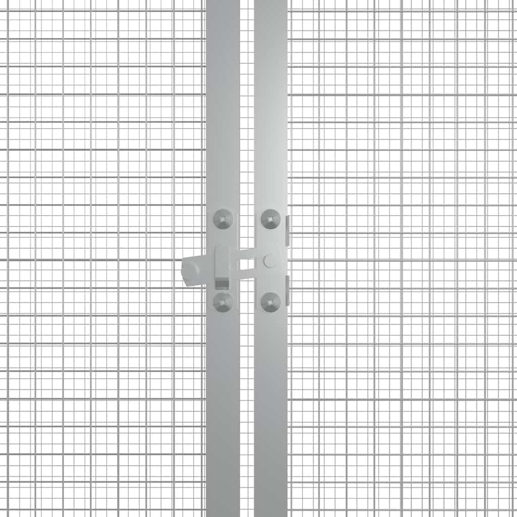 hønsehus 200x91x100 cm galvaniseret stål grå