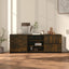 skænk 3 dele konstrueret træ røget egetræsfinish