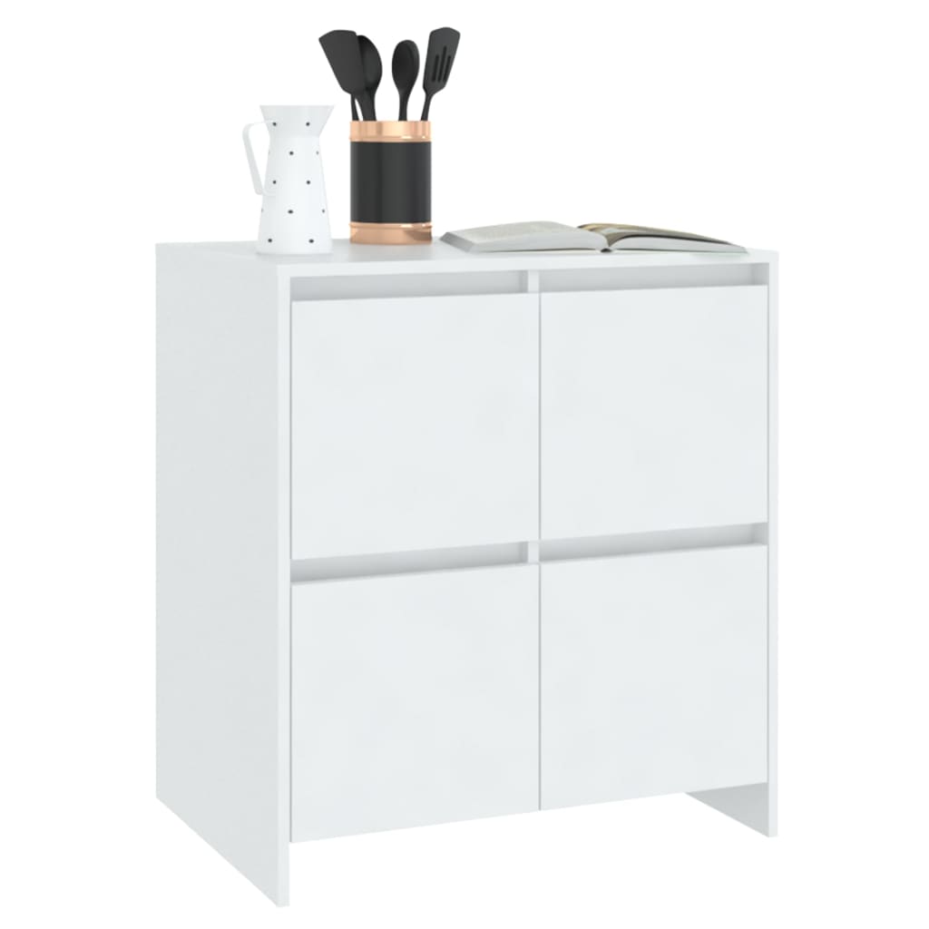 skænke 2 stk. 70x41x75 cm konstrueret træ hvid