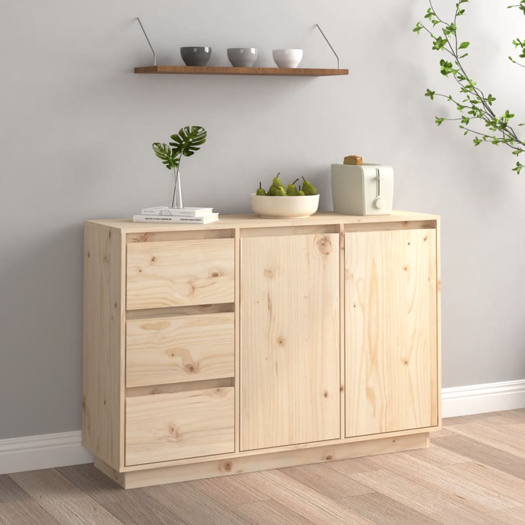 skænk 111x34x75 cm massivt fyrretræ