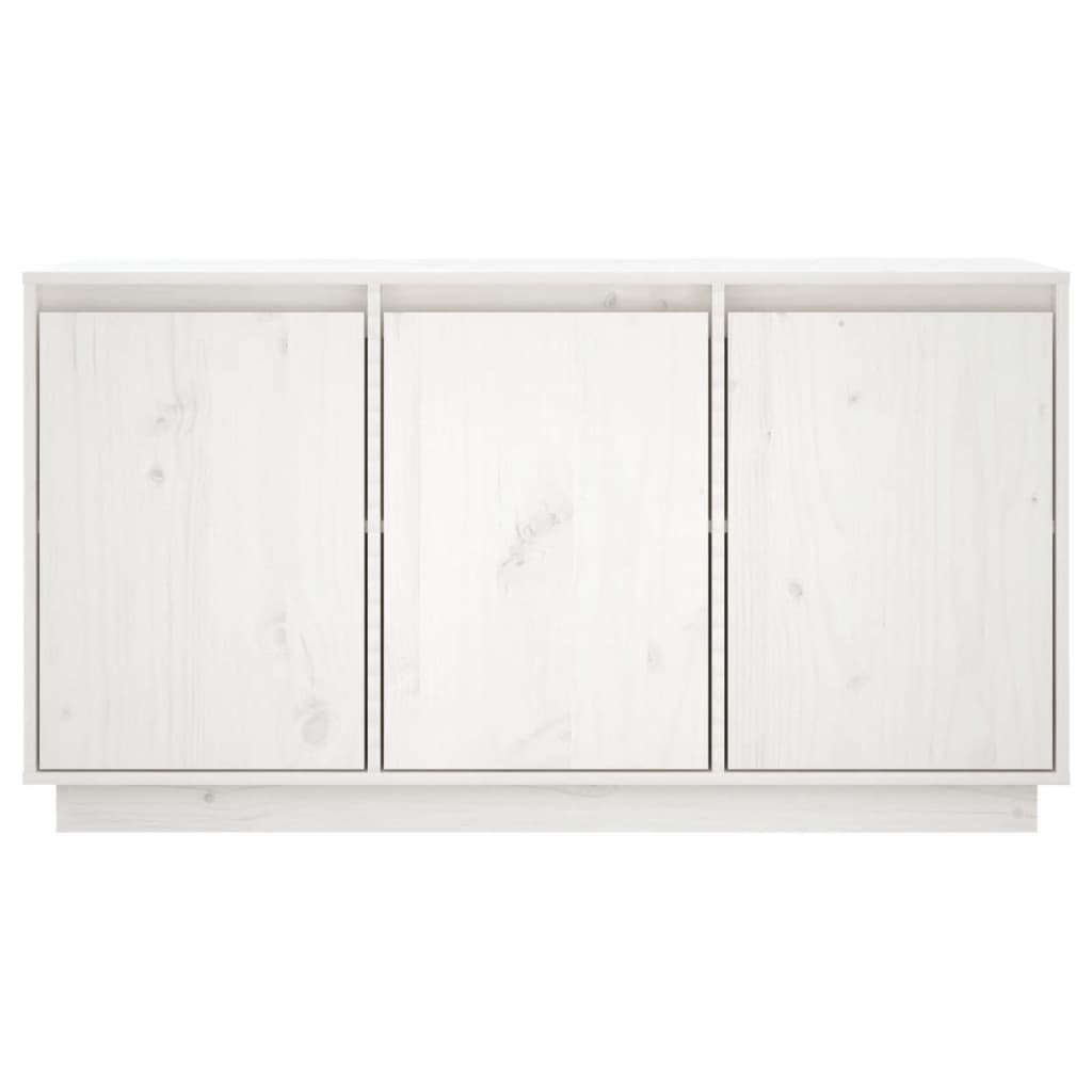 skænk 111x34x60 cm massivt fyrretræ hvid