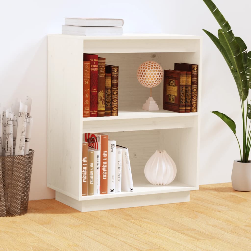 konsolskab 60x34x75 cm massivt fyrretræ hvid