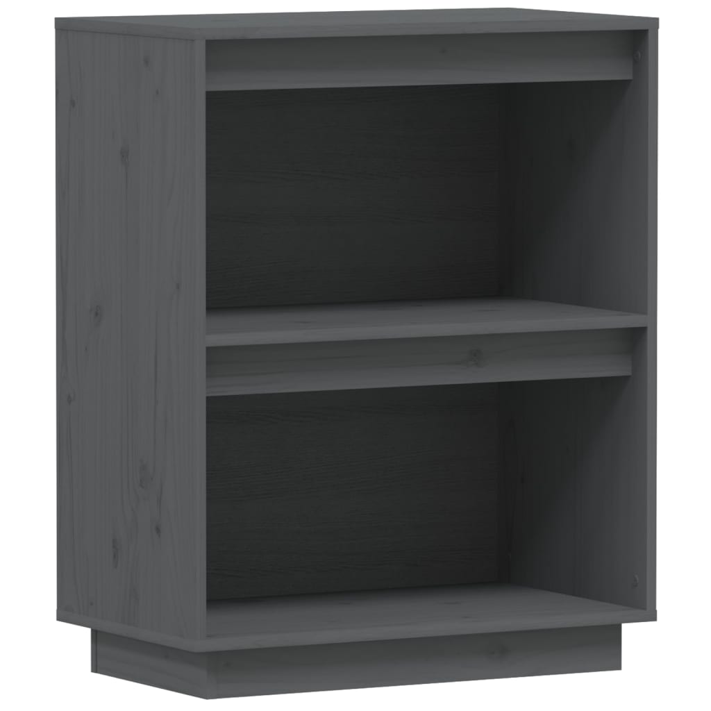 konsolskab 60x34x75 cm massivt fyrretræ grå