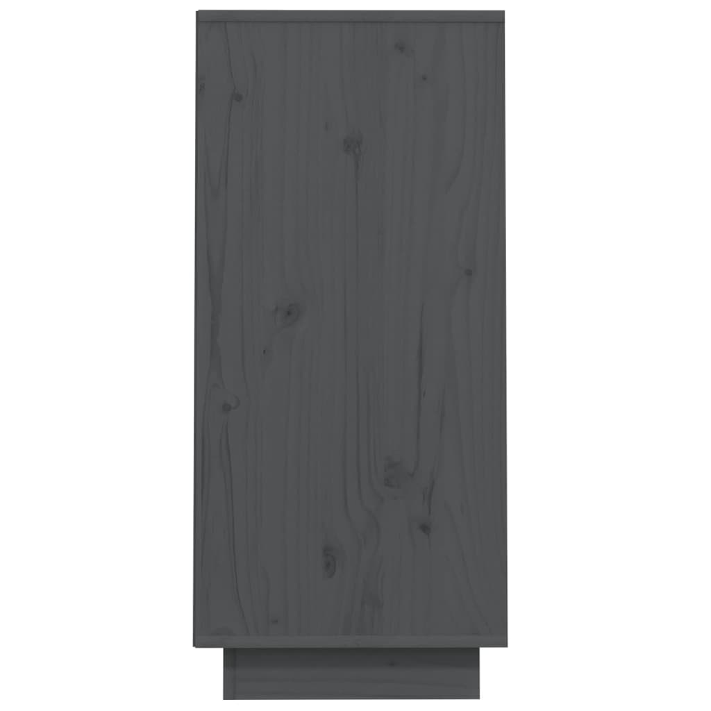 konsolskab 60x34x75 cm massivt fyrretræ grå
