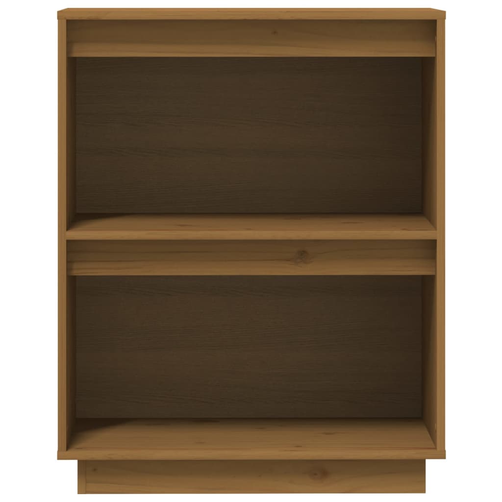 konsolskab 60x34x75 cm massivt fyrretræ gyldenbrun