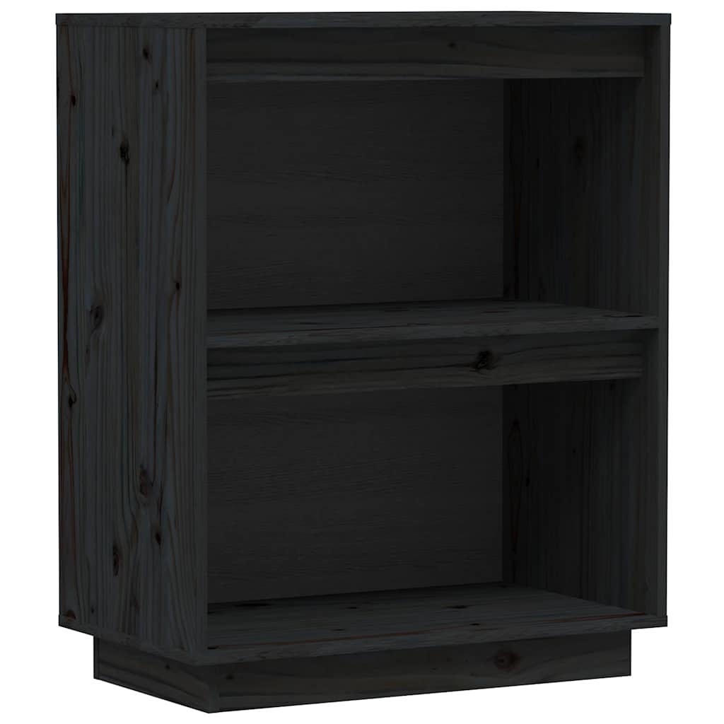 konsolskab 60x34x75 cm massivt fyrretræ sort