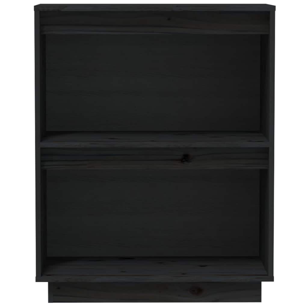 konsolskab 60x34x75 cm massivt fyrretræ sort