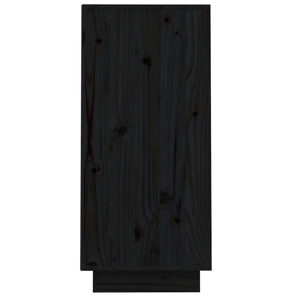 konsolskab 60x34x75 cm massivt fyrretræ sort