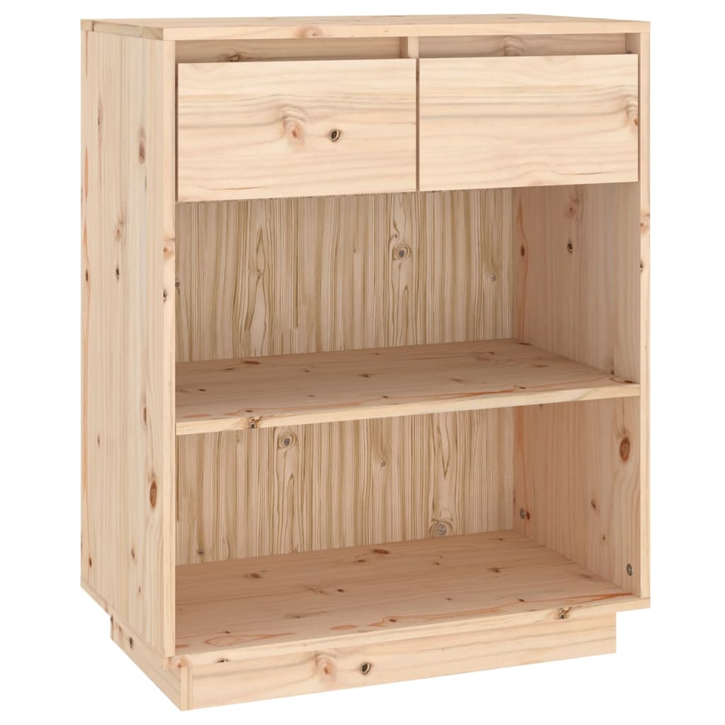 konsolskab 60x34x75 cm massivt fyrretræ