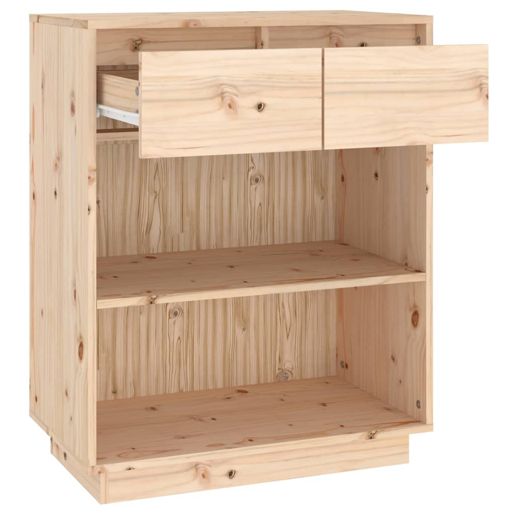 konsolskab 60x34x75 cm massivt fyrretræ