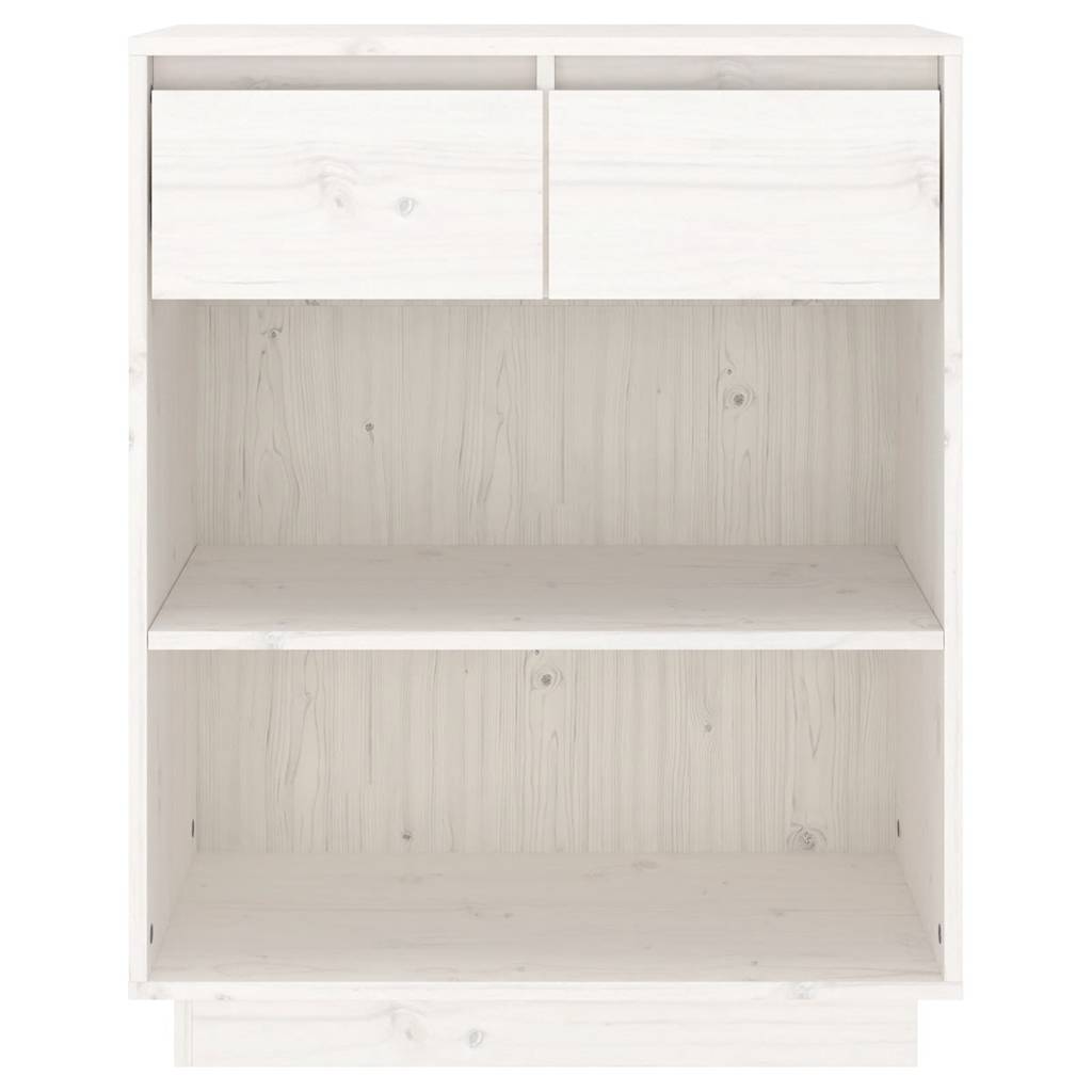 konsolskab 60x34x75 cm massivt fyrretræ hvid