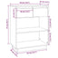 konsolskab 60x34x75 cm massivt fyrretræ hvid