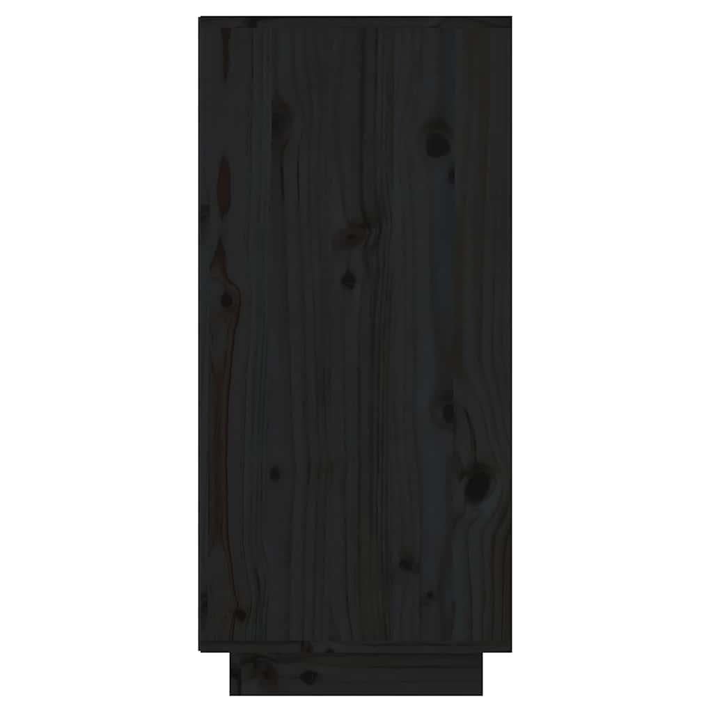 konsolskab 60x34x75 cm massivt fyrretræ sort