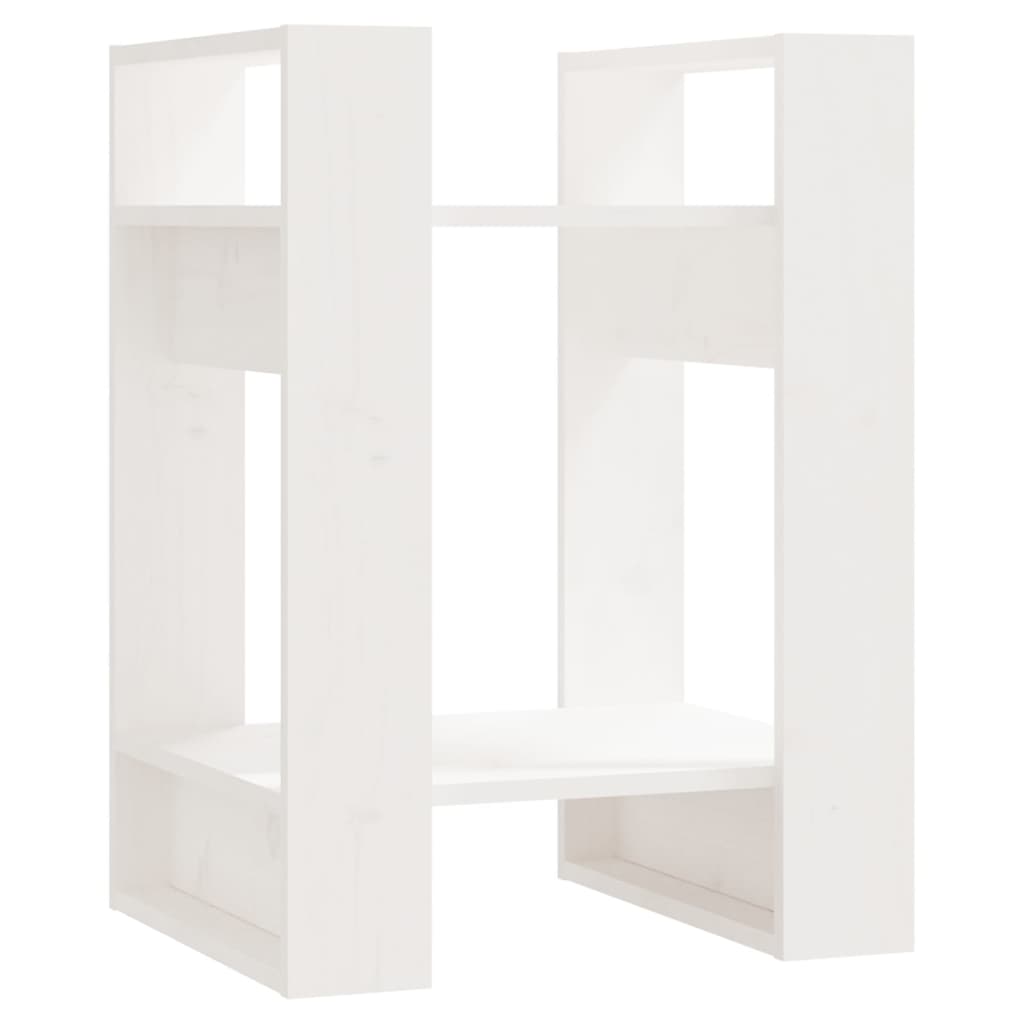 bogreol/rumdeler 41x35x57 cm massivt fyrretræ hvid