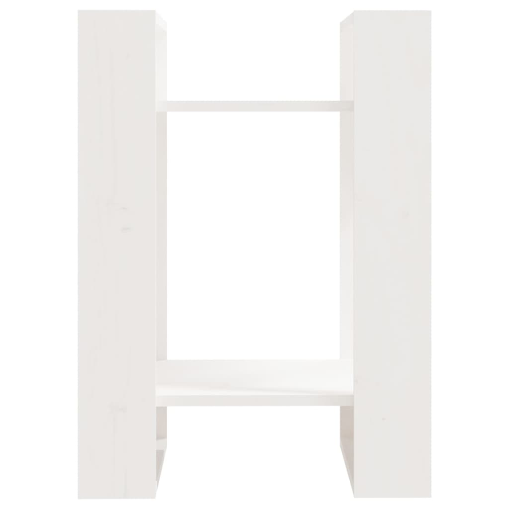 bogreol/rumdeler 41x35x57 cm massivt fyrretræ hvid