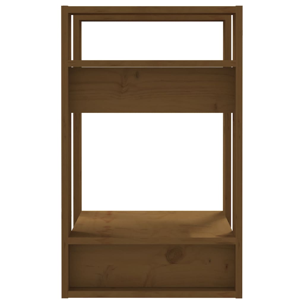 bogreol/rumdeler 41x35x57 cm massivt fyrretræ gyldenbrun