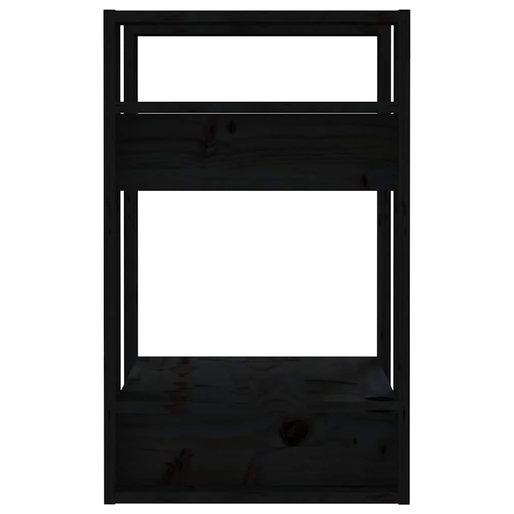 bogreol/rumdeler 41x35x57 cm massivt fyrretræ sort