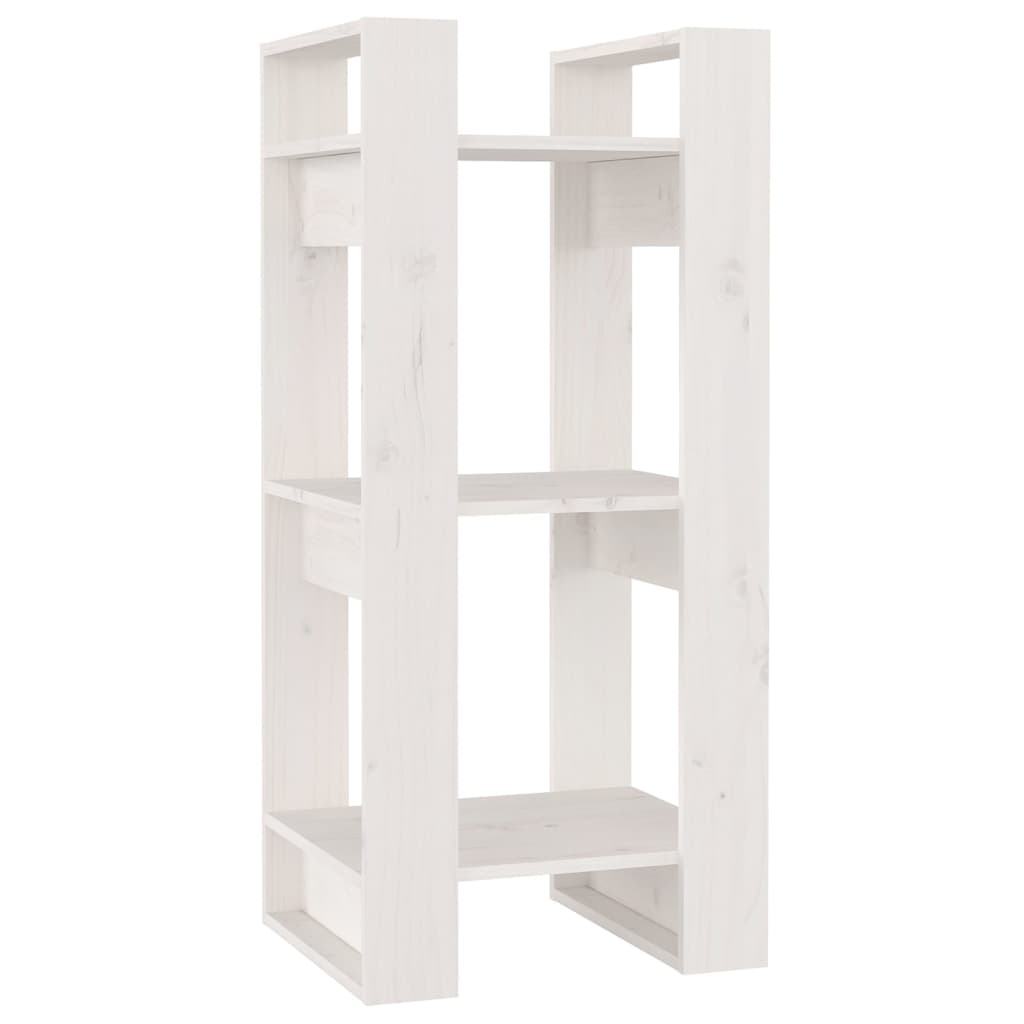 bogreol/rumdeler 41x35x91 cm massivt fyrretræ hvid