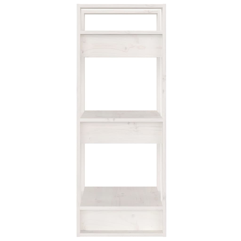 bogreol/rumdeler 41x35x91 cm massivt fyrretræ hvid
