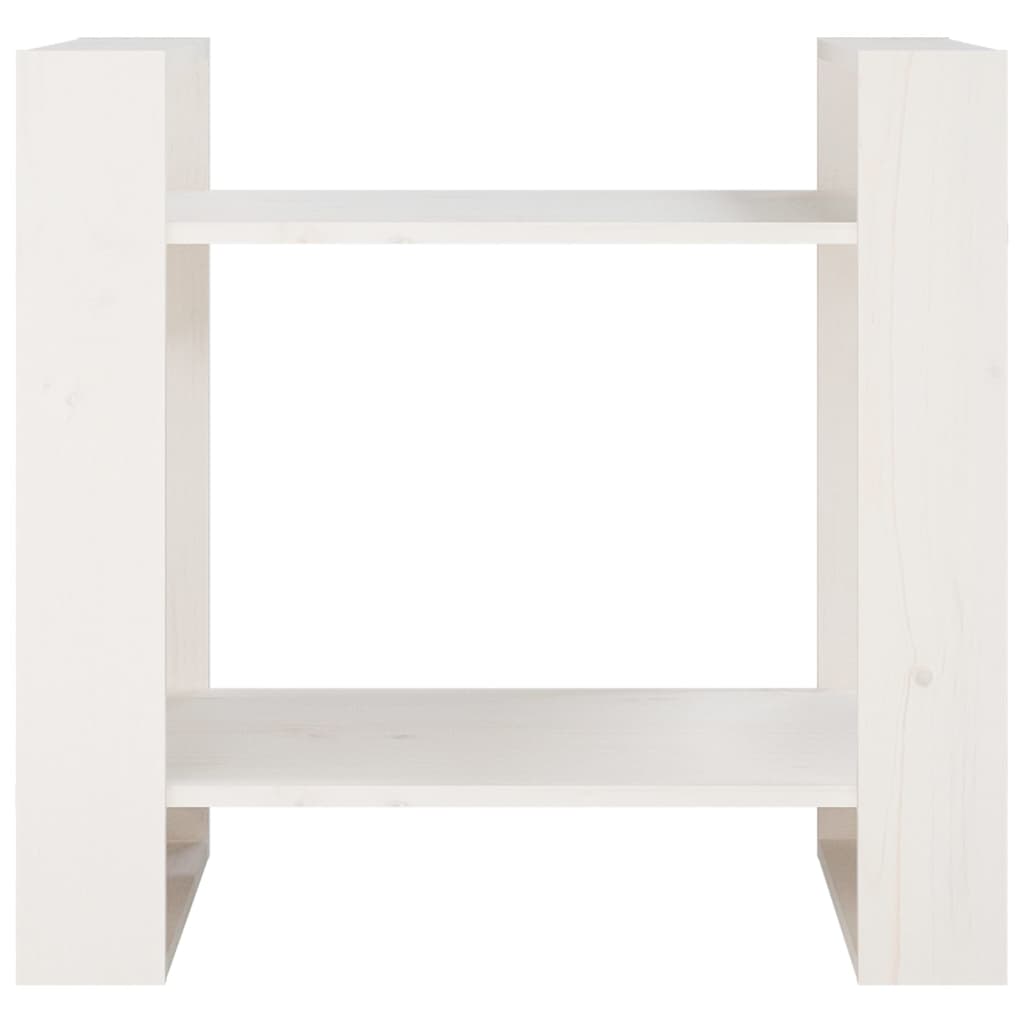 bogreol/rumdeler 60x35x57 cm massivt fyrretræ hvid