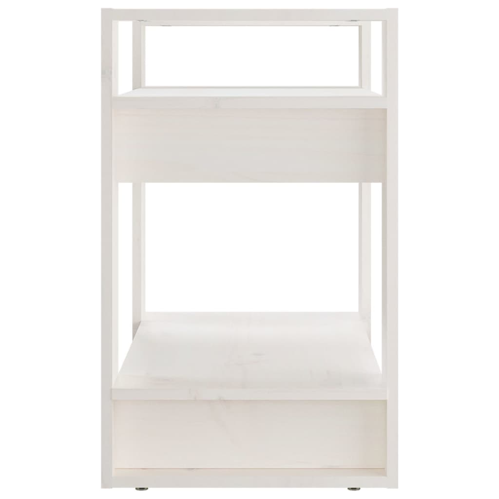 bogreol/rumdeler 60x35x57 cm massivt fyrretræ hvid