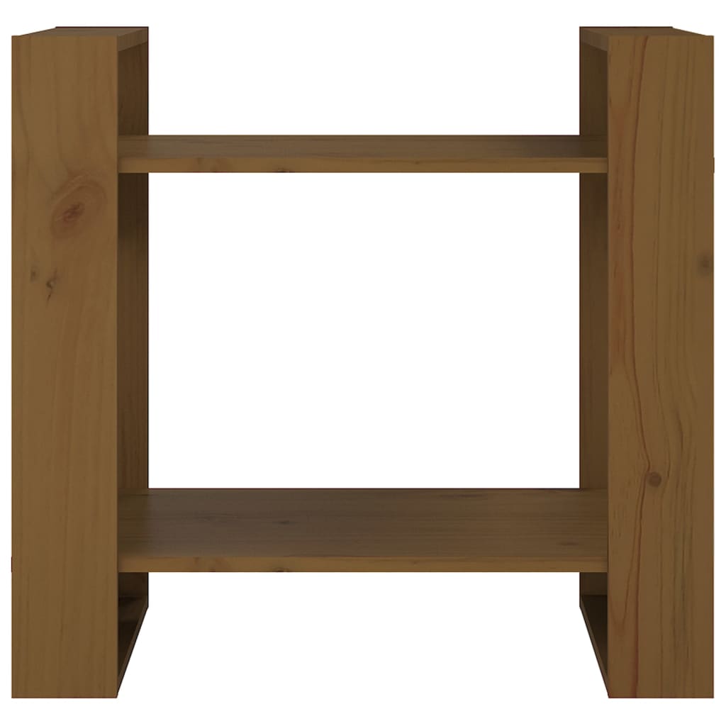 bogreol/rumdeler 60x35x57 cm massivt fyrretræ gyldenbrun