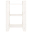 bogreol/rumdeler 60x35x91 cm massivt fyrretræ hvid