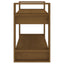 bogreol/rumdeler 80x35x56,5 cm massivt fyrretræ gyldenbrun