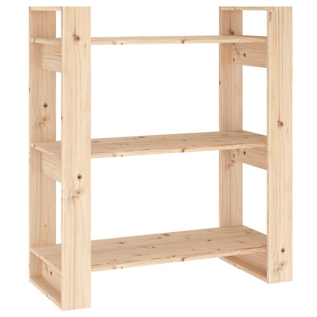bogskab/rumdeler 80x35x91 cm massivt træ fyrretræ